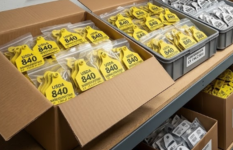 Inventory of USDA 840-registered passive LF ear tags and dual-frequency readers, representing supply chain lead times and replacement policies for livestock operations Inventory of USDA 840-registered passive LF ear tags and dual-frequency readers, representing supply chain lead times and replacement policies for livestock operations